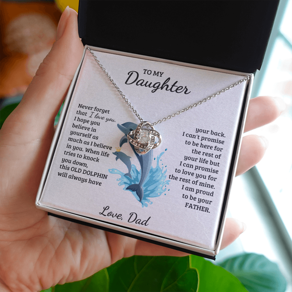 Daughter - Proud of you - Love Knot Necklace