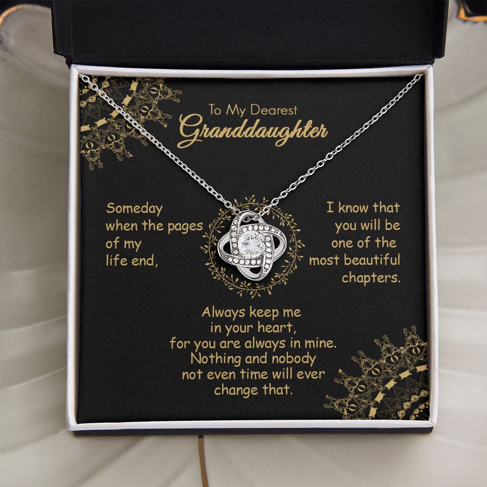 To My Dearest Granddaughter - Most Beautiful Chapters - Love Knot Necklace