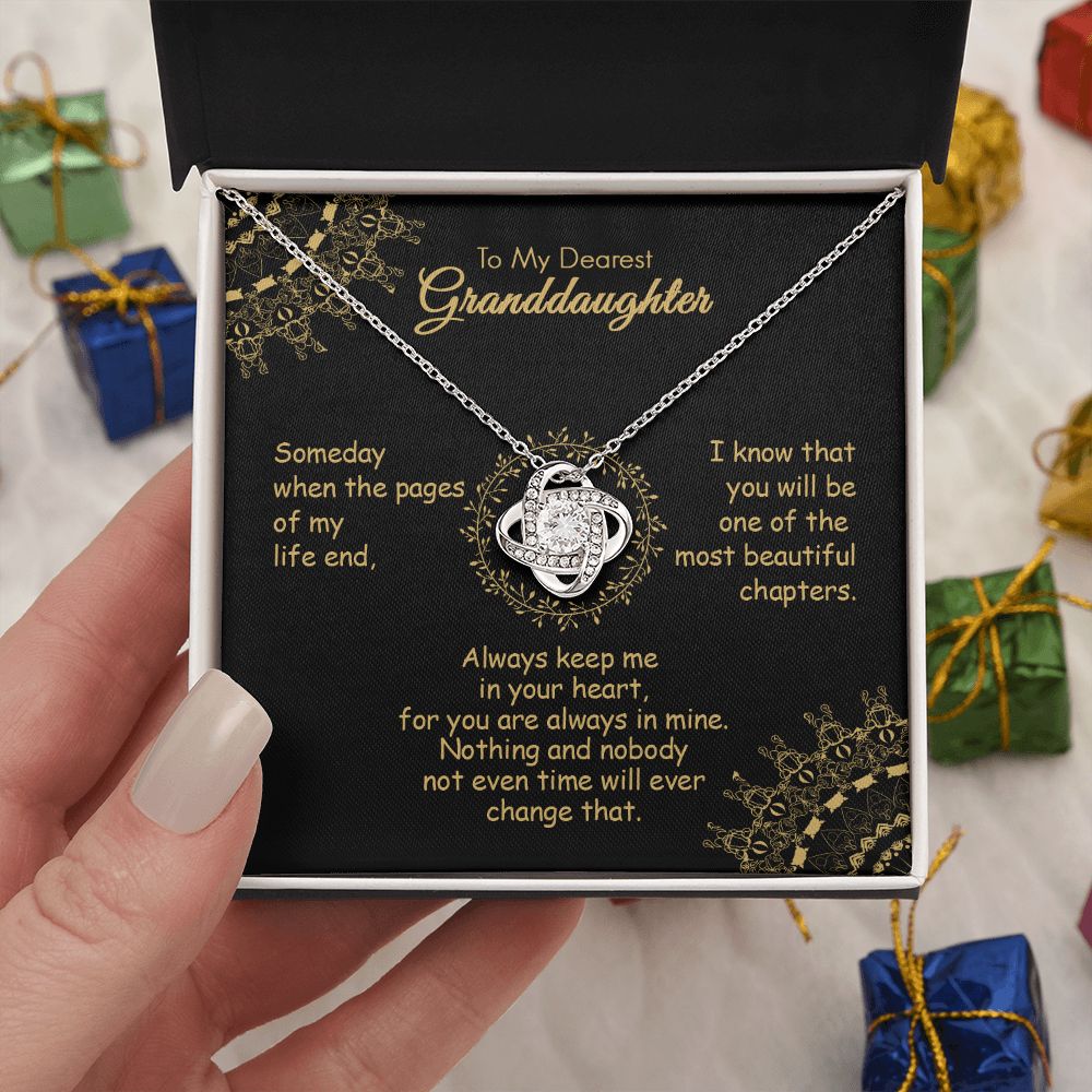 To My Dearest Granddaughter - Most Beautiful Chapters - Love Knot Necklace