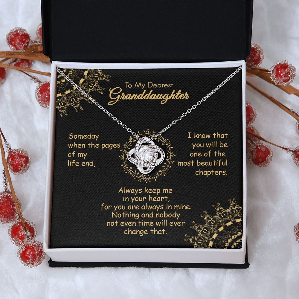 To My Dearest Granddaughter - Most Beautiful Chapters - Love Knot Necklace