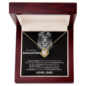 Gift for Daughter - This Old Lion - Knot Necklace