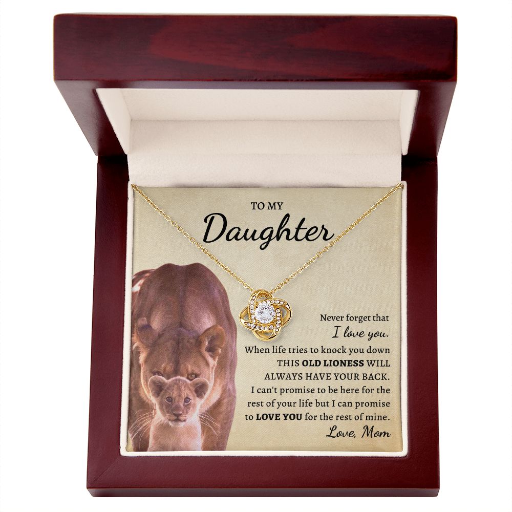 To My Daughter | Old Lioness | Love Knot Necklace