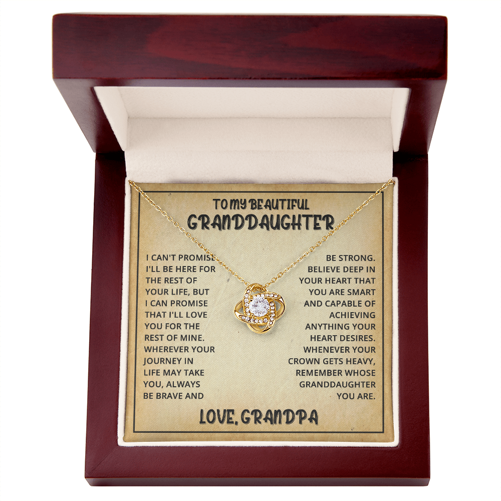 Granddaughter Promise - Vesta Knot Necklace