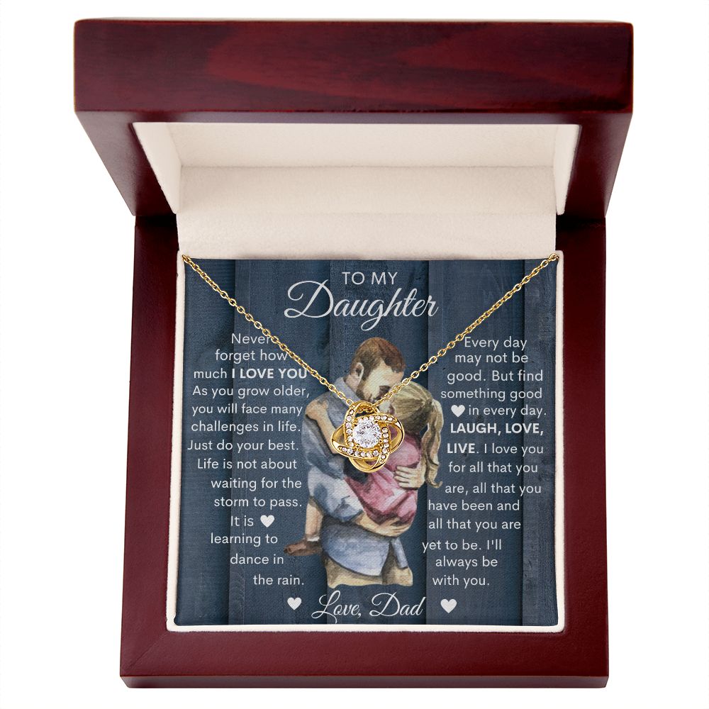 TO MY DAUGHTER - LOVE KNOT NECKLACE
