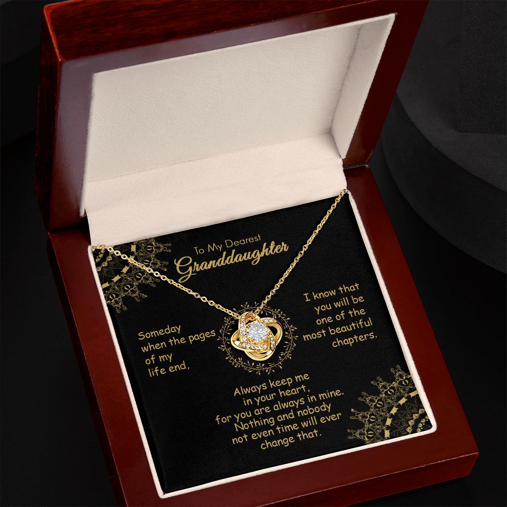 To My Dearest Granddaughter - Most Beautiful Chapters - Love Knot Necklace