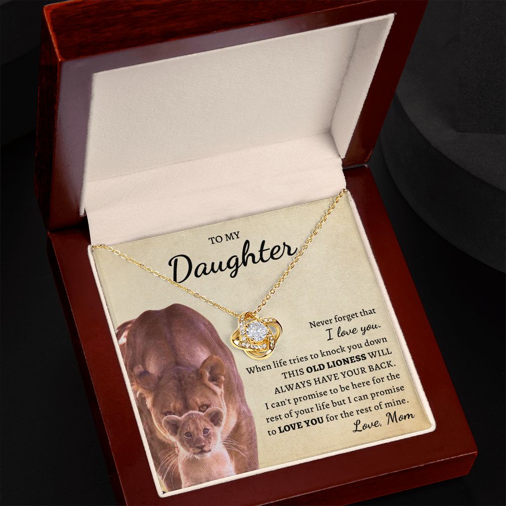To My Daughter | Old Lioness | Love Knot Necklace