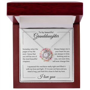 Granddaughter Necklace | Birthday Gift | College Gift | Wedding Gift | Love Knot Necklace