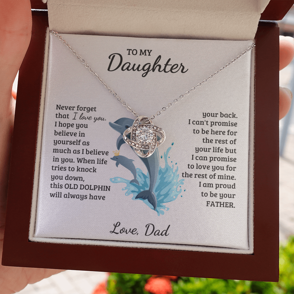Daughter - Proud of you - Love Knot Necklace