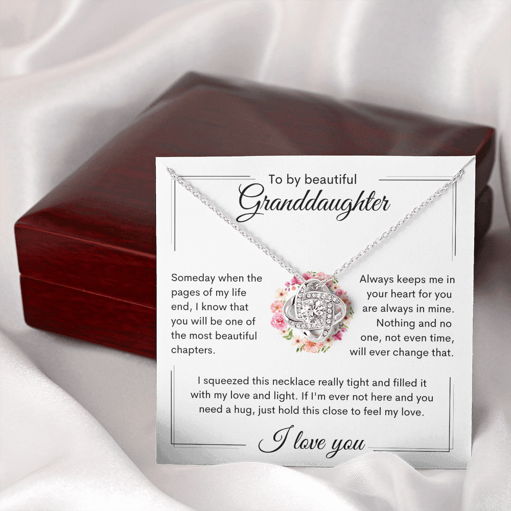 Granddaughter Necklace | Birthday Gift | College Gift | Wedding Gift | Love Knot Necklace