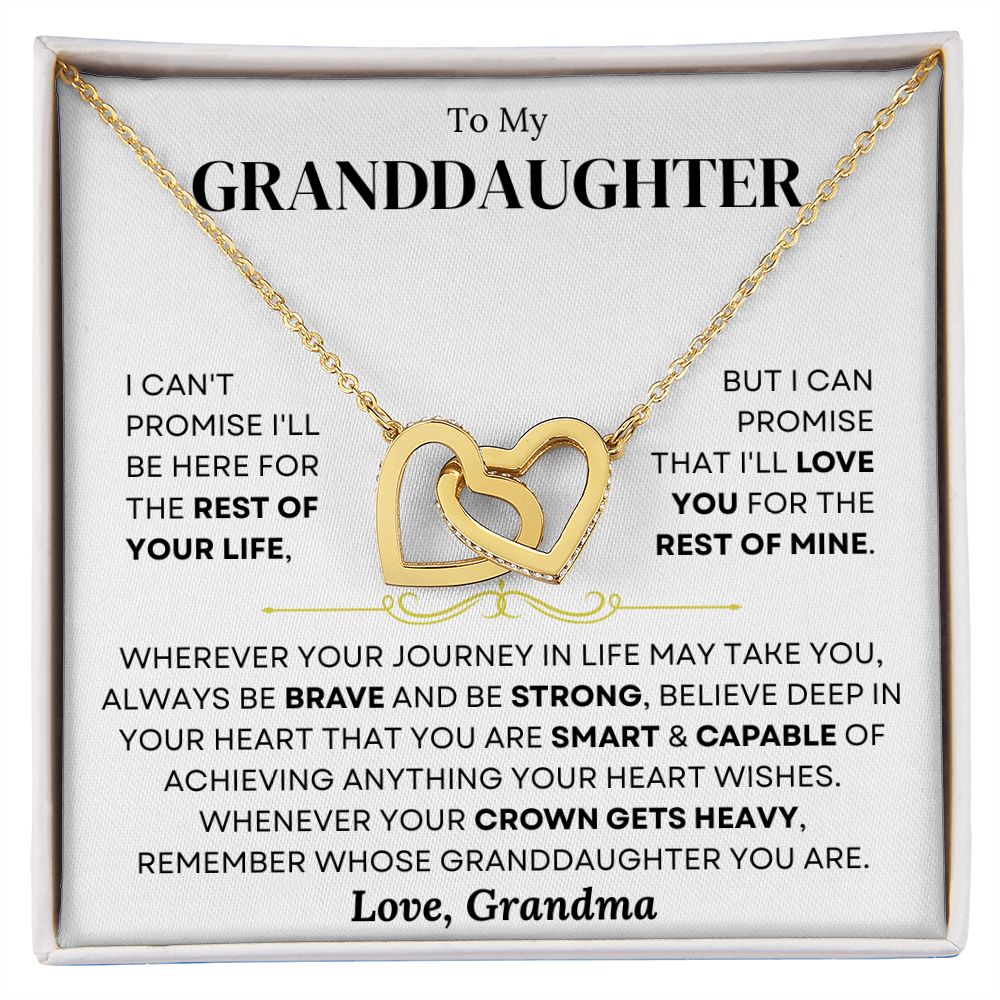 To My Granddaughter | Interlocking Hearts Necklace