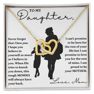 My Promise - Interlocking Hearts Necklace For Daughter