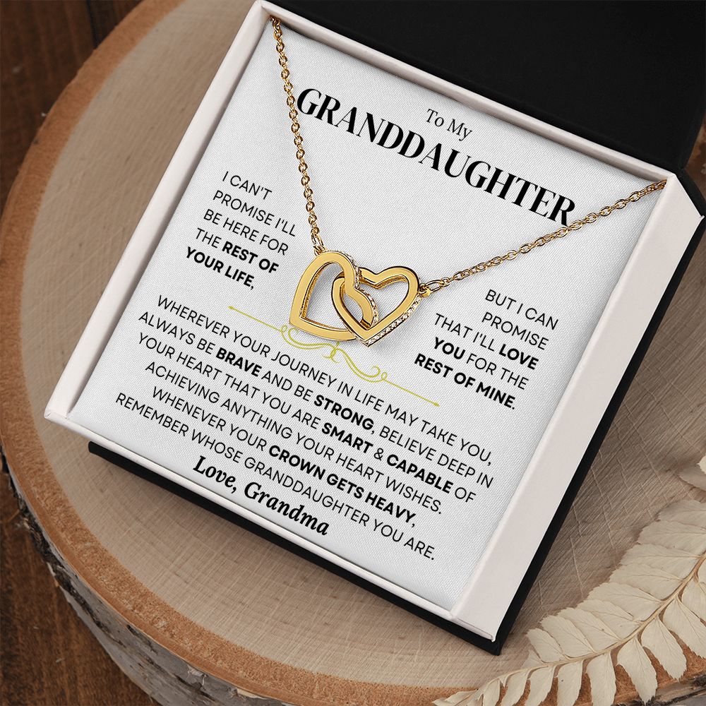 To My Granddaughter | Interlocking Hearts Necklace