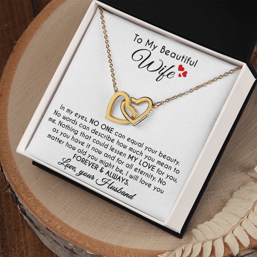To My Wife - In My Eyes Interlock Necklace