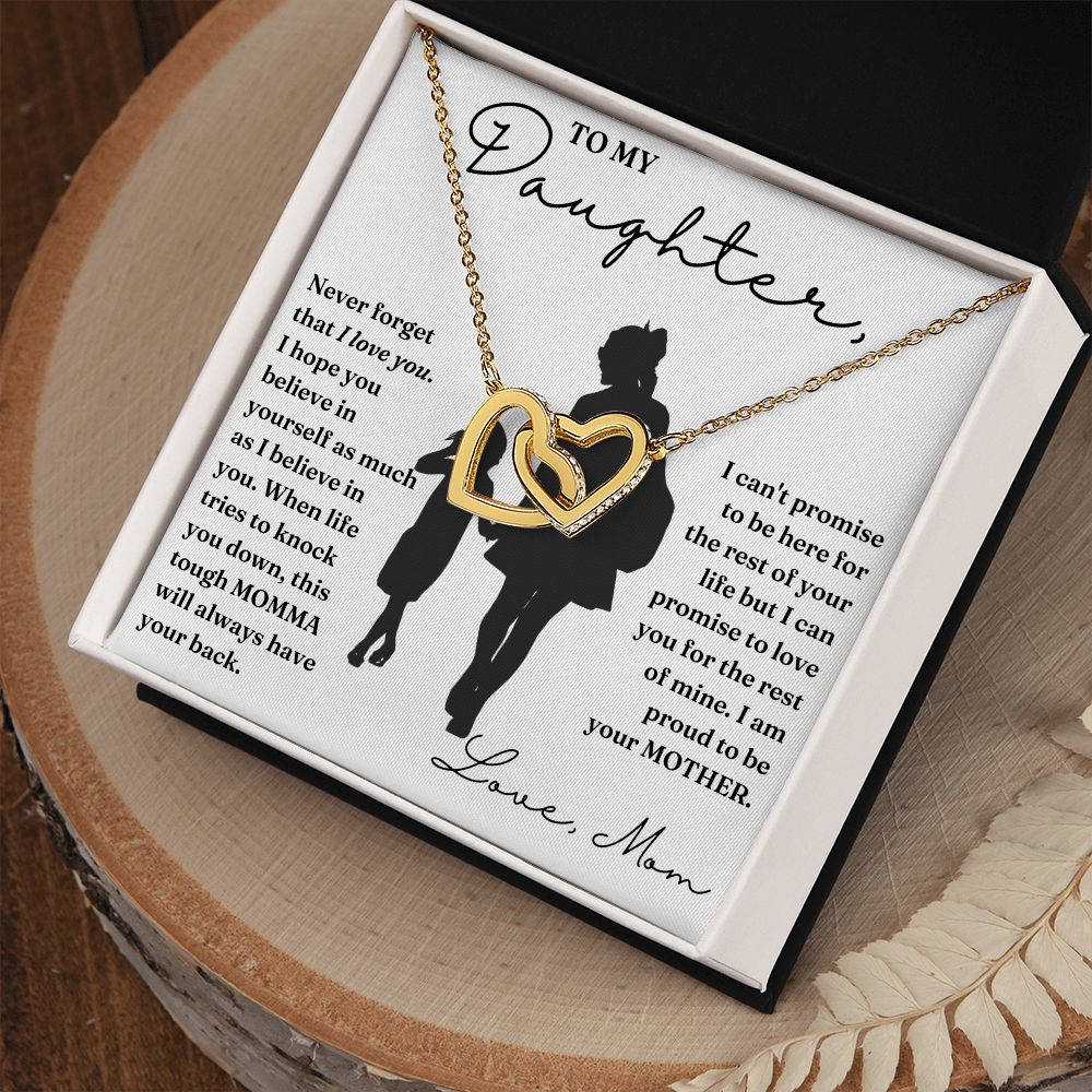 My Promise - Interlocking Hearts Necklace For Daughter