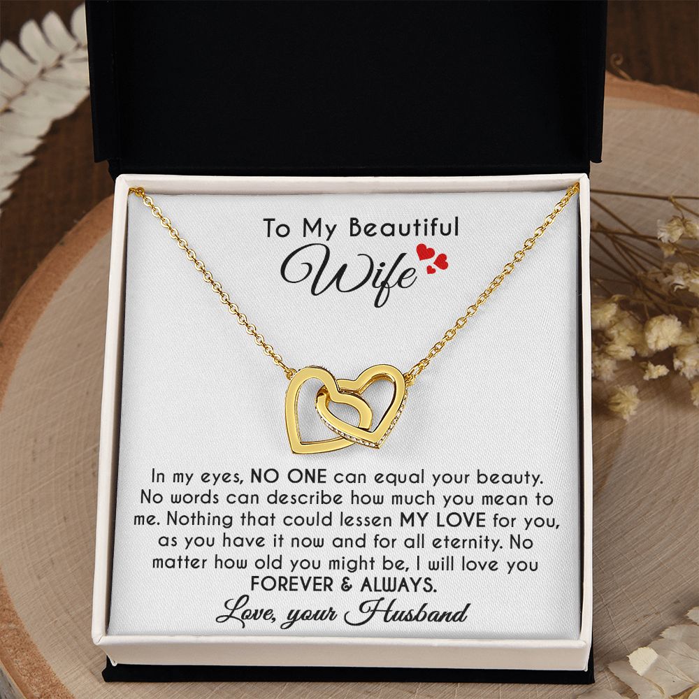 To My Wife - In My Eyes Interlock Necklace