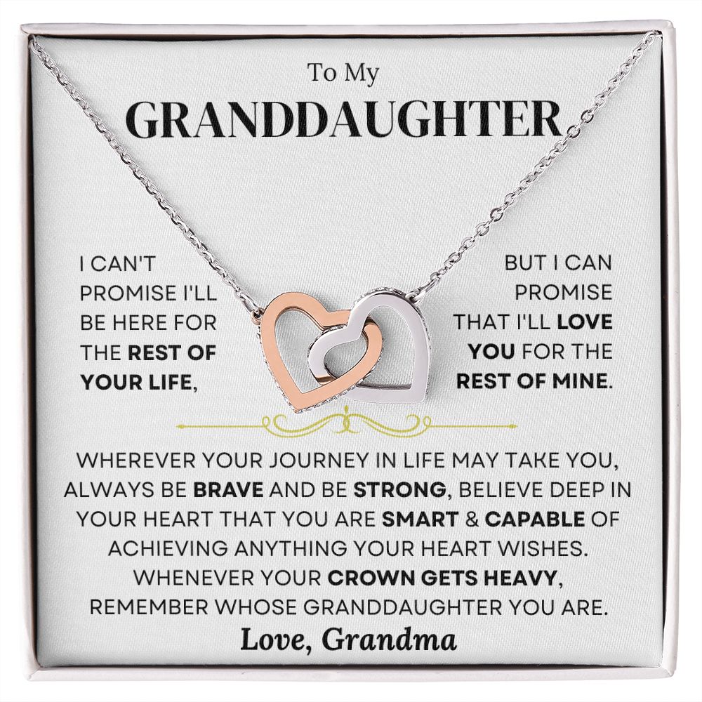 To My Granddaughter | Interlocking Hearts Necklace