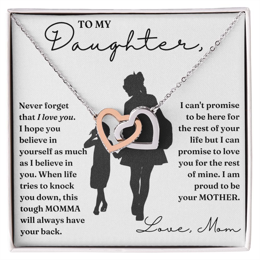 My Promise - Interlocking Hearts Necklace For Daughter