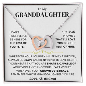 To My Granddaughter | Interlocking Hearts Necklace