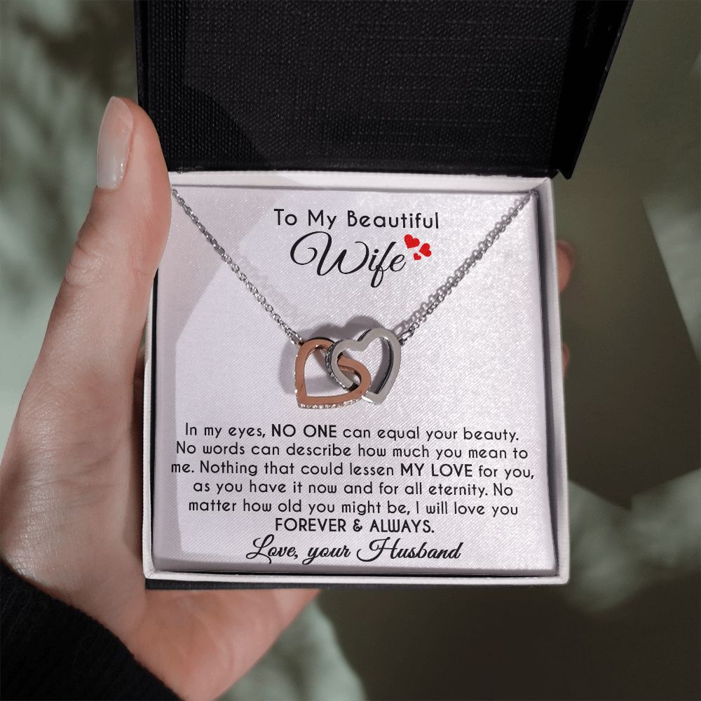 To My Wife - In My Eyes Interlock Necklace
