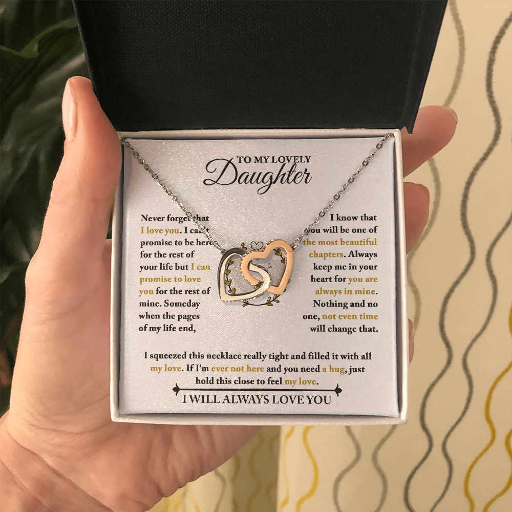 Daughter - Feel My Love - Interlocking Hearts Necklace