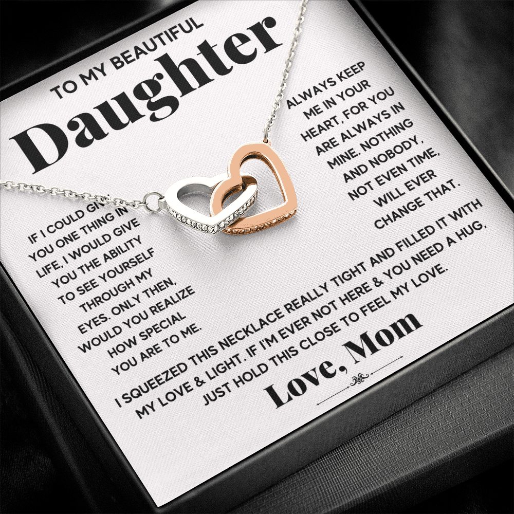 My Beautiful Daughter - Interlocking Heart Necklace