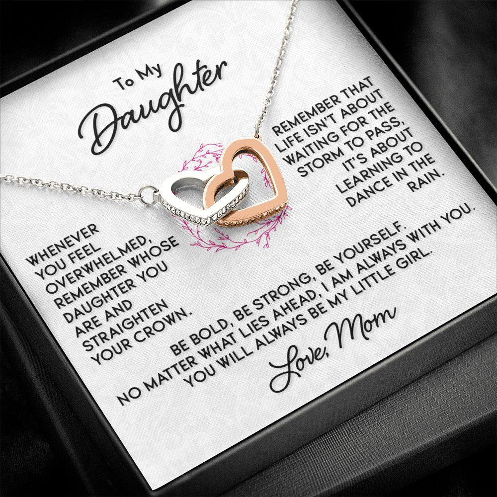 Gift for Daughter "Dance In The Rain" Love Mom Necklace