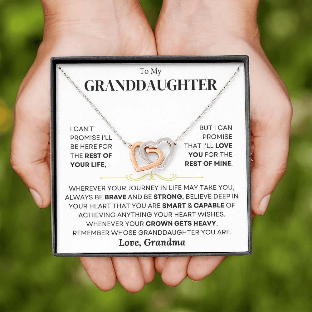 To My Granddaughter | Interlocking Hearts Necklace