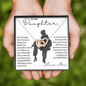 My Promise - Interlocking Hearts Necklace For Daughter