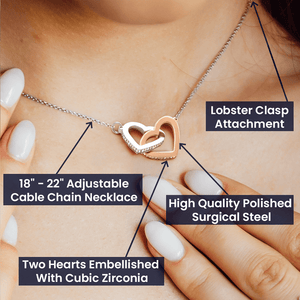 To My Wife- Wherever the Journey Takes Us Interlock Necklace