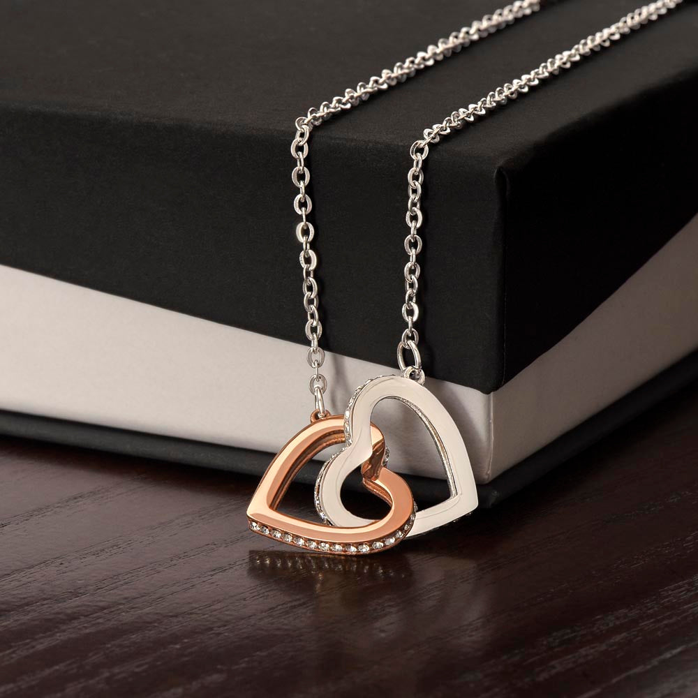 To My Wife- Wherever the Journey Takes Us Interlock Necklace