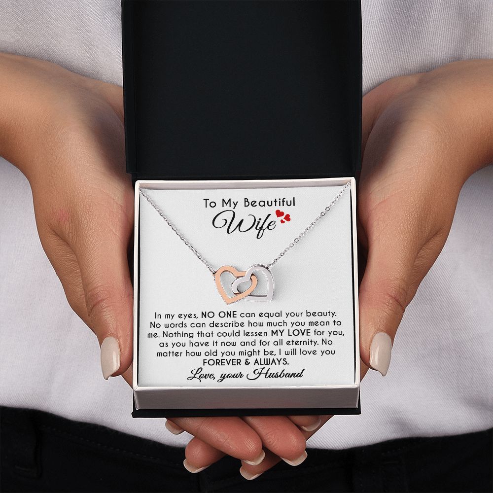 To My Wife - In My Eyes Interlock Necklace