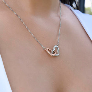 To My Wife- Wherever the Journey Takes Us Interlock Necklace