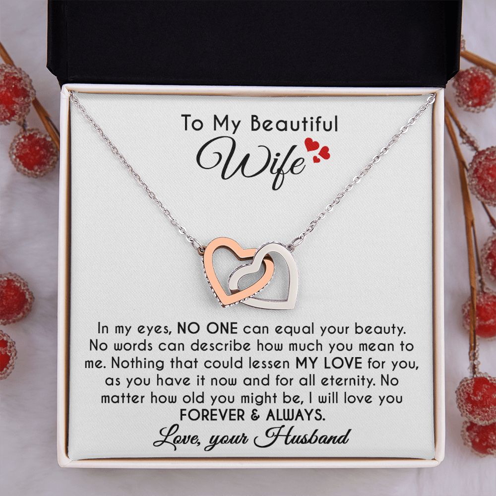 To My Wife - In My Eyes Interlock Necklace