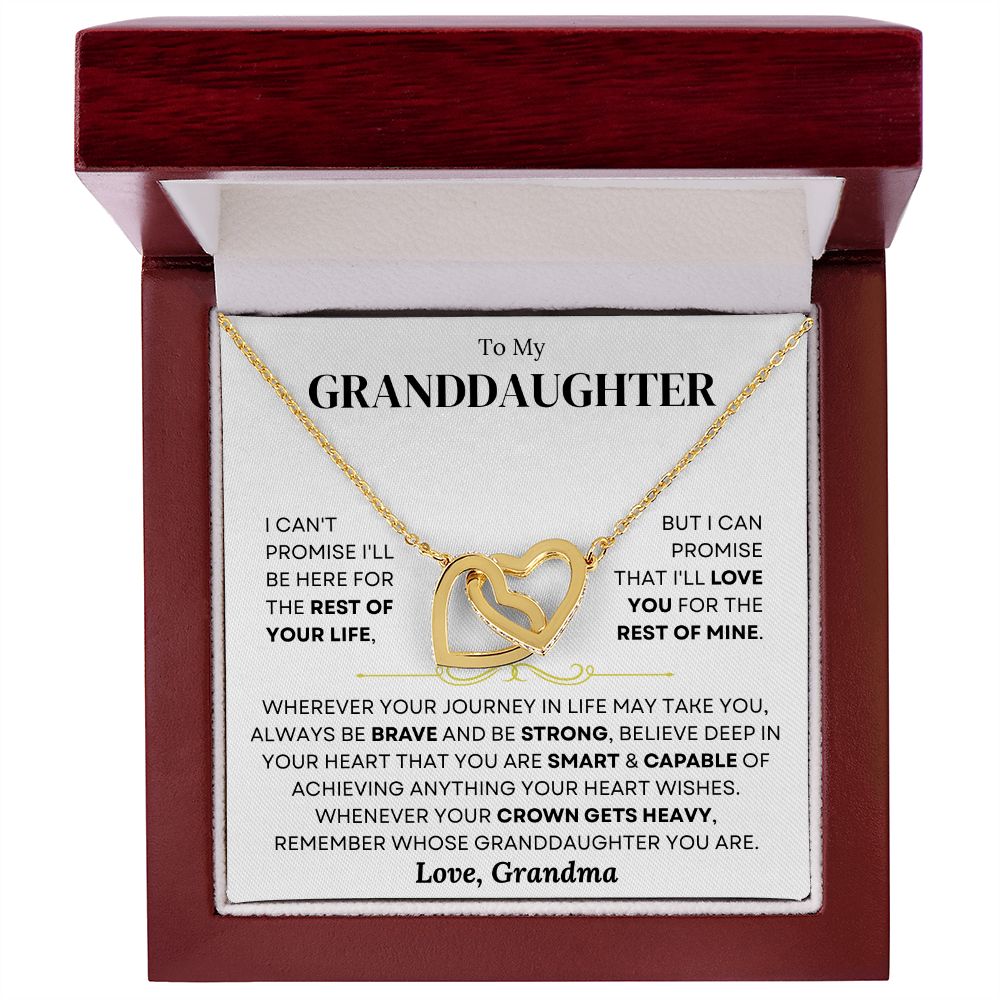To My Granddaughter | Interlocking Hearts Necklace