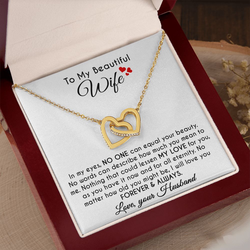 To My Wife - In My Eyes Interlock Necklace