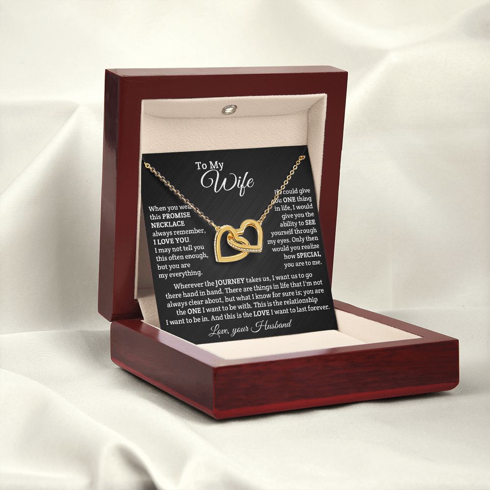 To My Wife- Wherever the Journey Takes Us Interlock Necklace