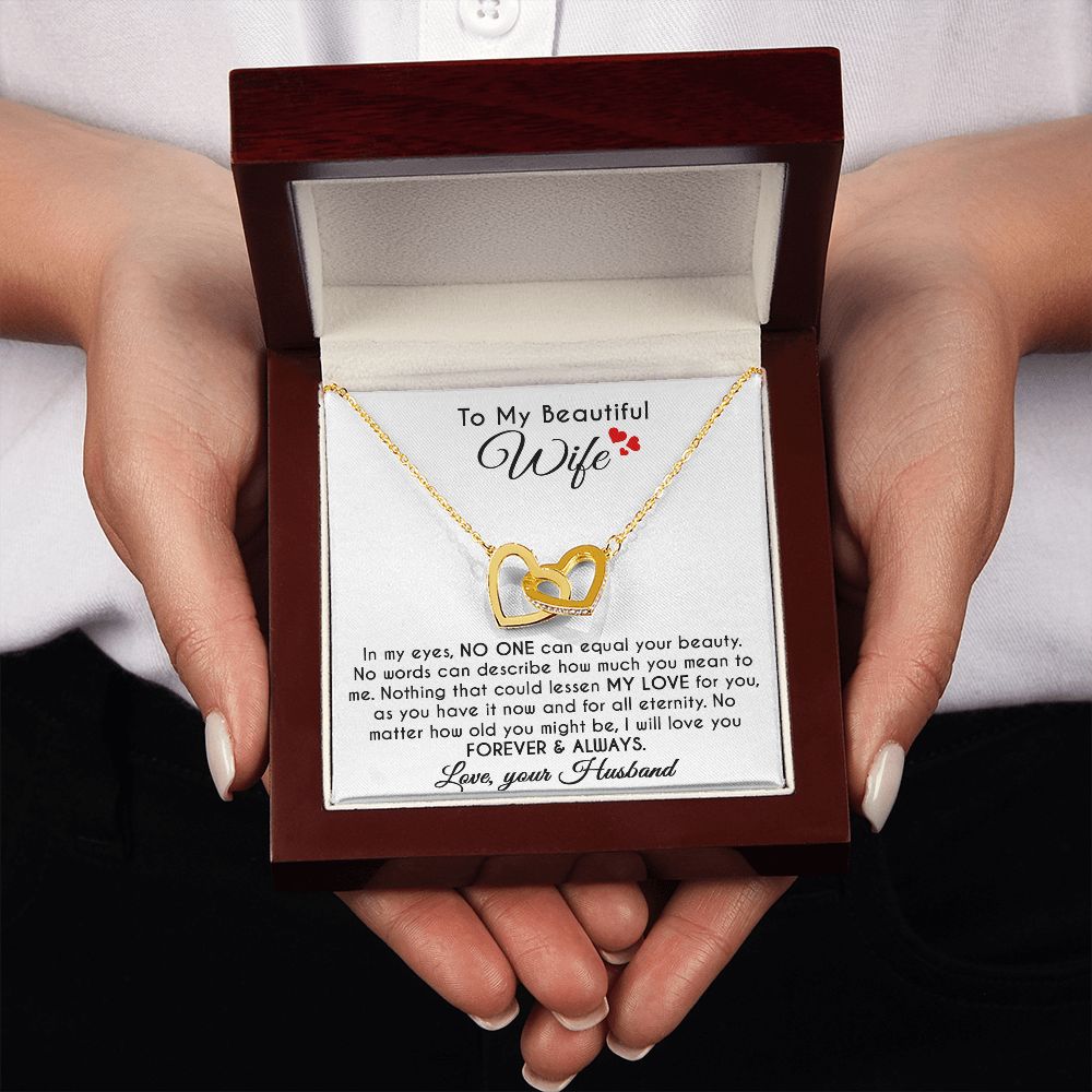 To My Wife - In My Eyes Interlock Necklace