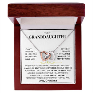 To My Granddaughter | Interlocking Hearts Necklace