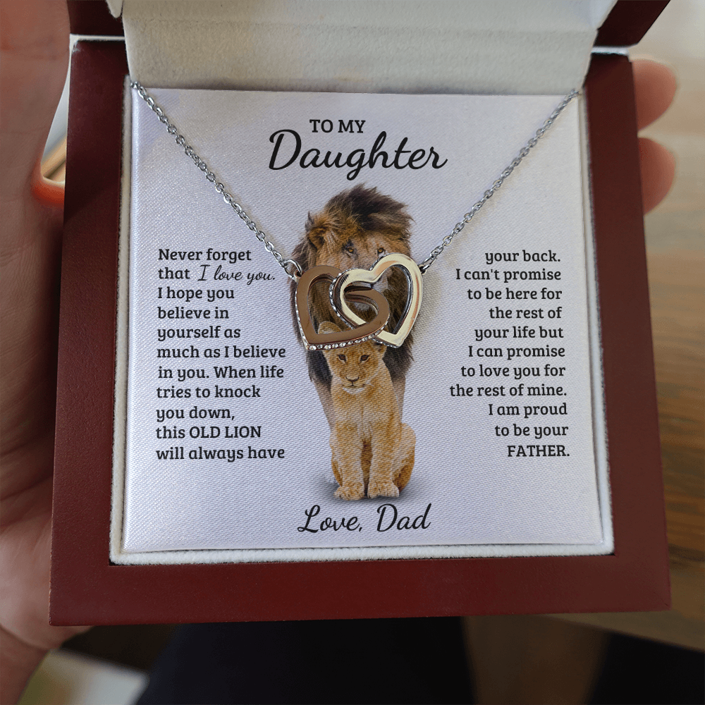 Daughter - Gold Bond - Interlocking Hearts Necklace