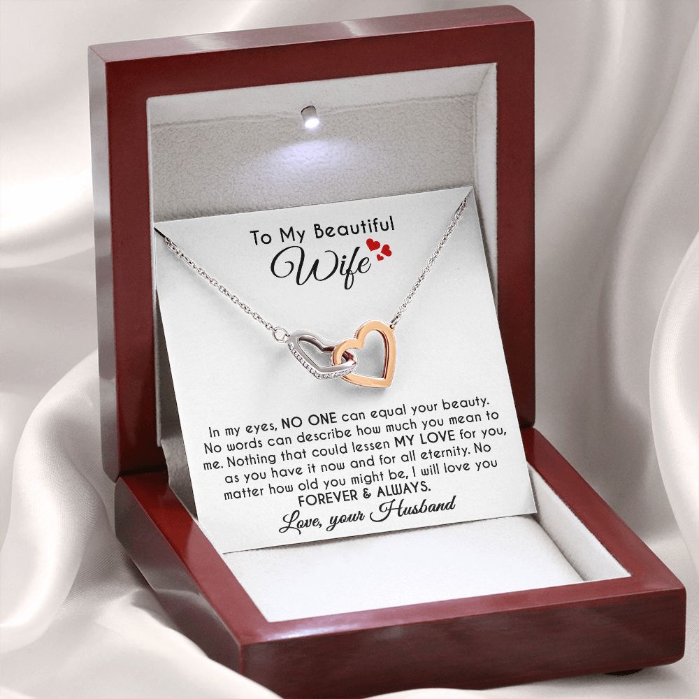 To My Wife - In My Eyes Interlock Necklace