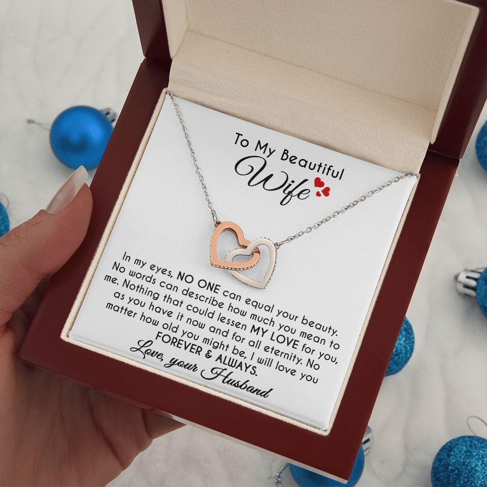 To My Wife - In My Eyes Interlock Necklace