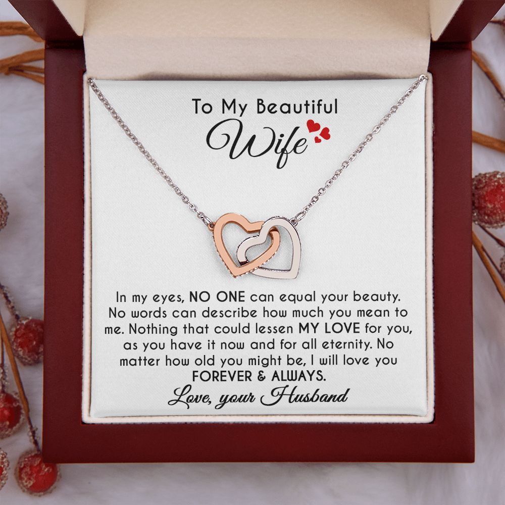 To My Wife - In My Eyes Interlock Necklace