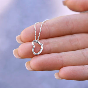 Gift for Wife "I Can't Live Without You" Heart Necklace