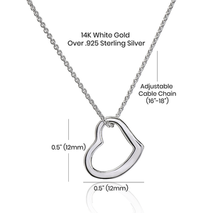 Granddaughter Gift from Grandma - Delicate Heart Necklace