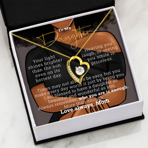 Gift for Daughter | To my daughter from Mom | Love Forever Minimalist Necklace