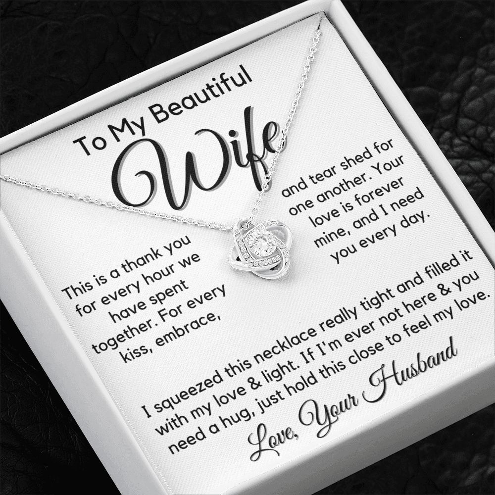 Wife | Every Kiss | Love Knot Necklace