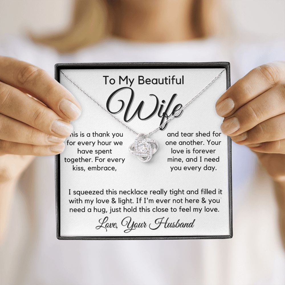 Wife | Every Kiss | Love Knot Necklace