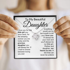 Daughter | Amazing | Love Knot Necklace