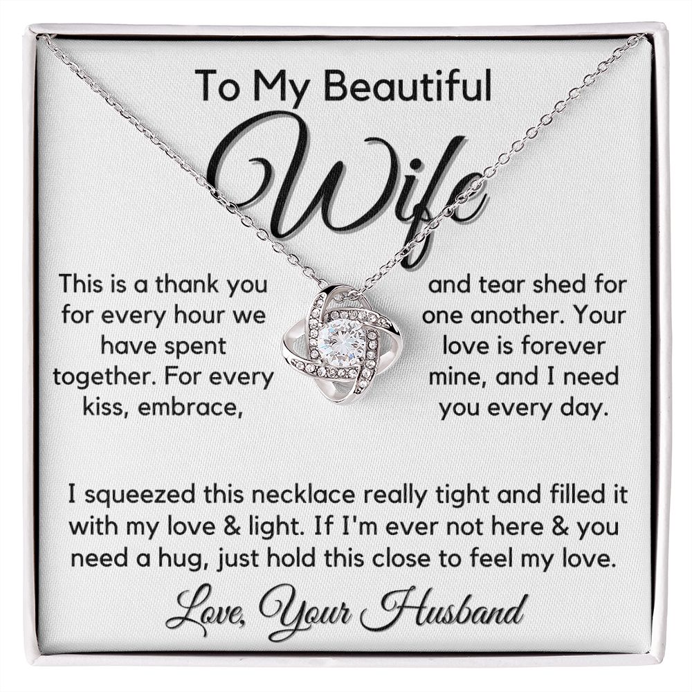 Wife | Every Kiss | Love Knot Necklace