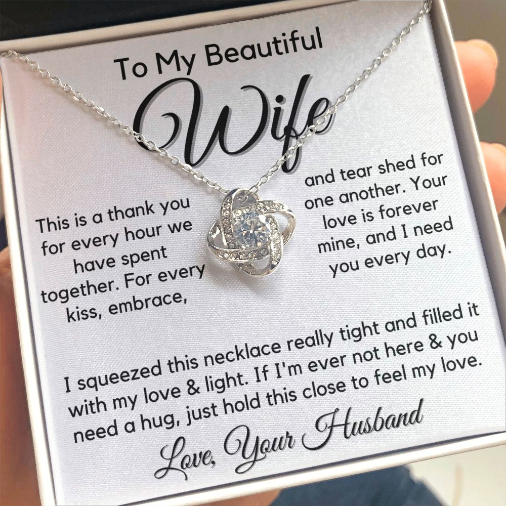 Wife | Every Kiss | Love Knot Necklace